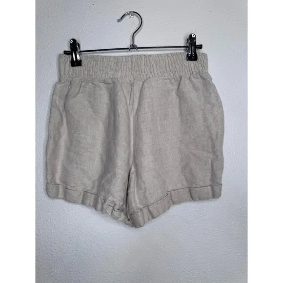 Reformation Nashville High Waisted Linen Shorts XS