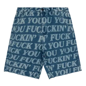RIPNDIP Fuckin Fuck Denim Shorts Medium Wash