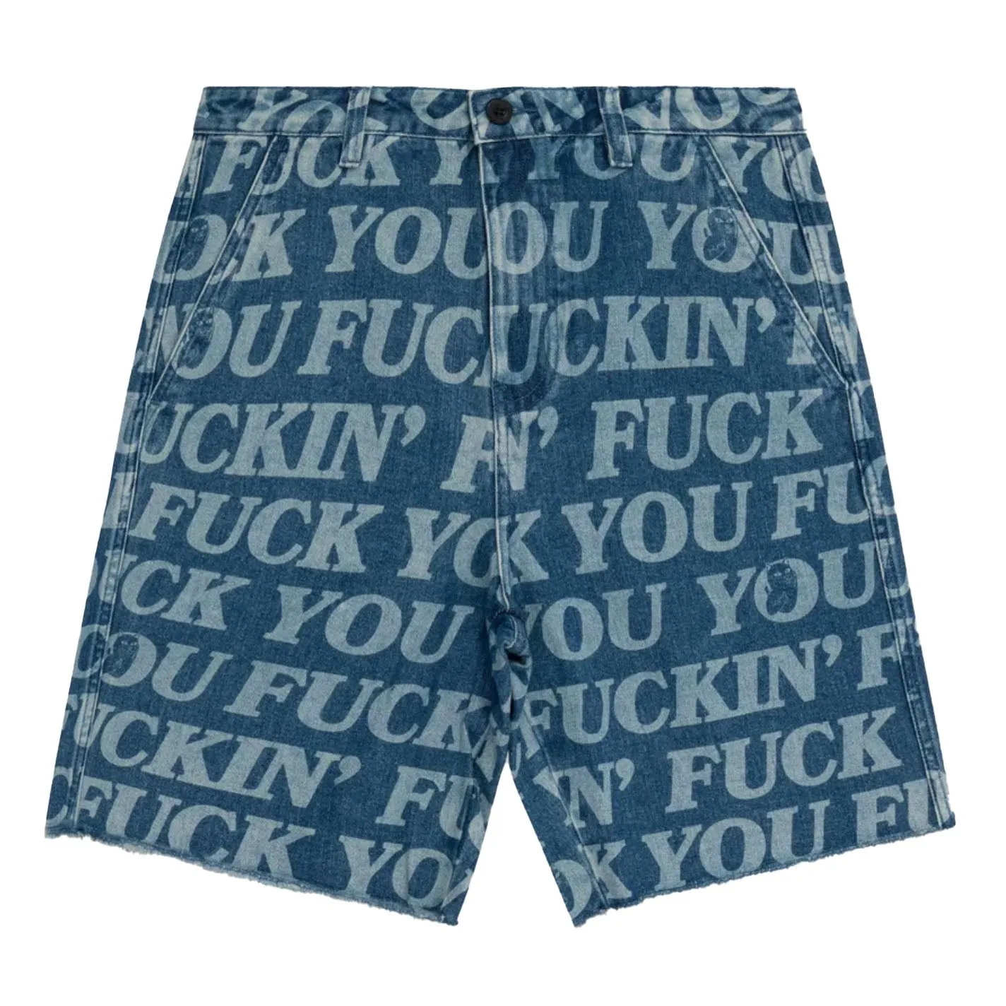 RIPNDIP Fuckin Fuck Denim Shorts Medium Wash