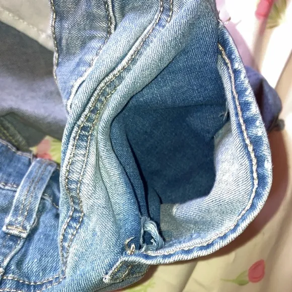 Ripped Denim Shorts