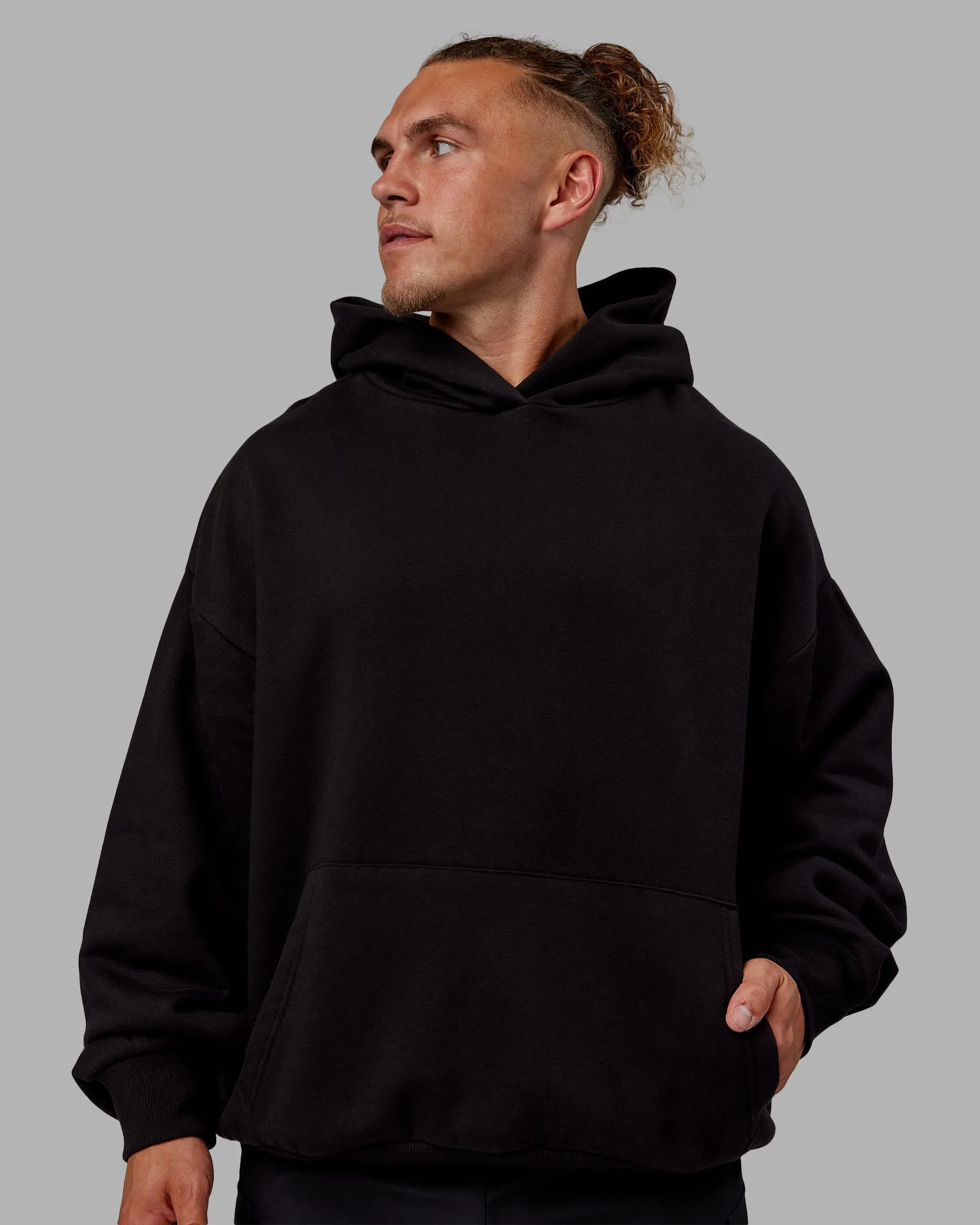 Sara Unisex Hoodie Oversize - Black-Black