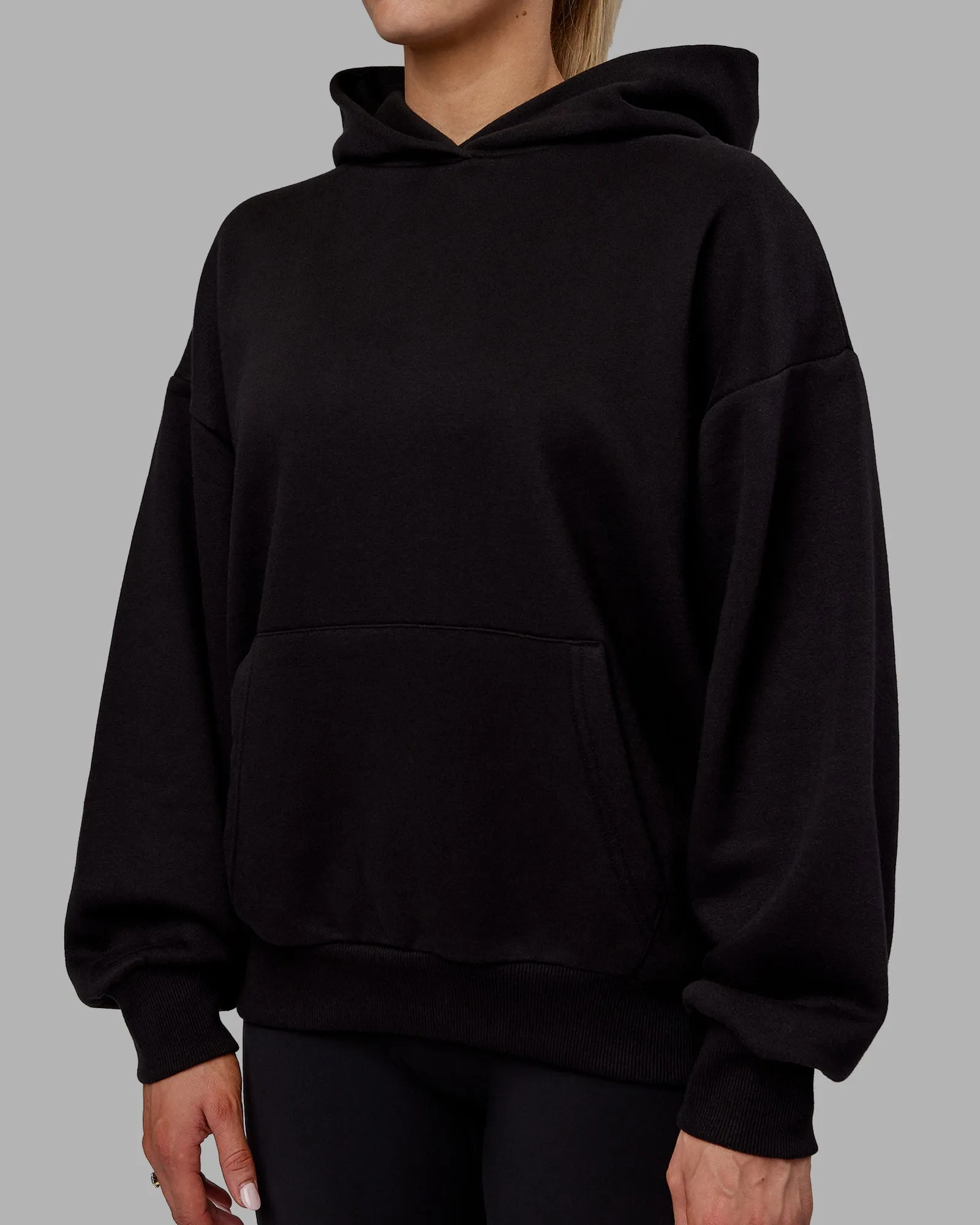 Sara Unisex Hoodie Oversize - Black-Black