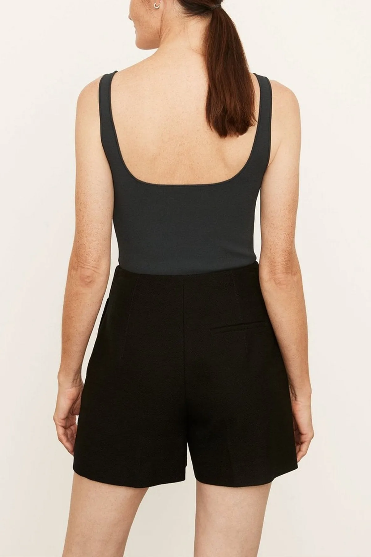 Sculptural Panama Short in Black