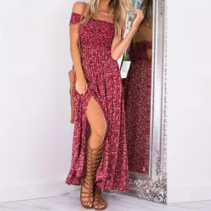Sexy Off The Shoulder Irregular Long Dresses