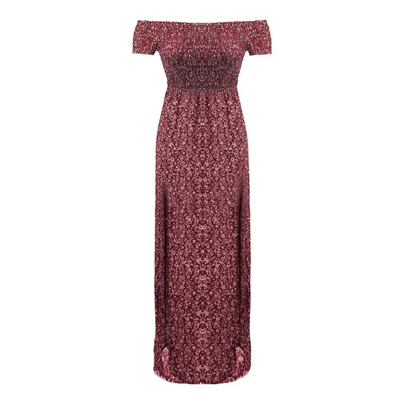 Sexy Off The Shoulder Irregular Long Dresses