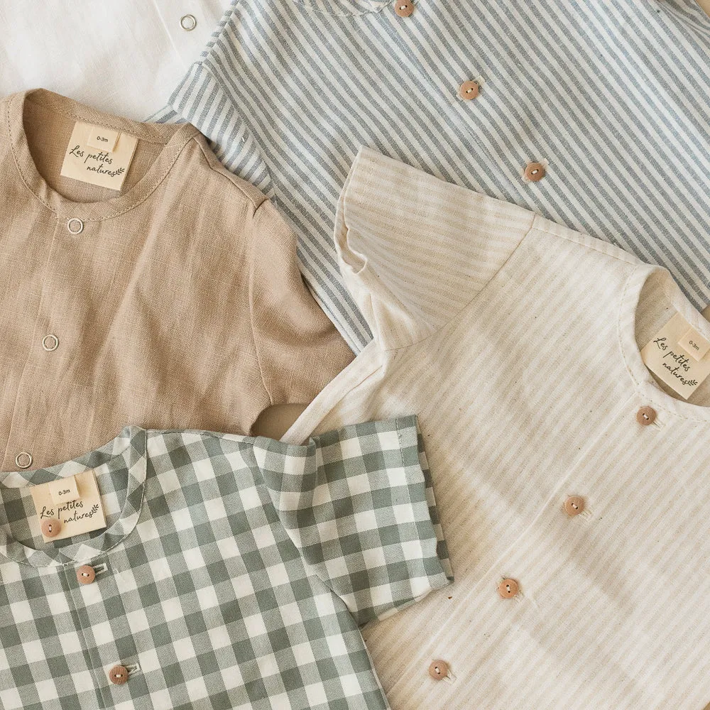 Short-Sleeved Shirt - Vista Blue Stripes