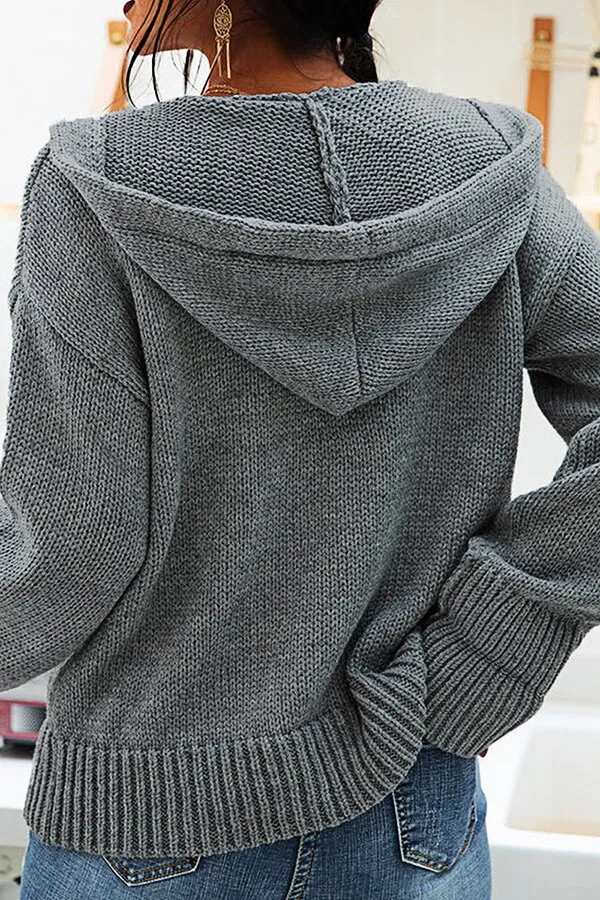 Solid Color Knitting Sweater