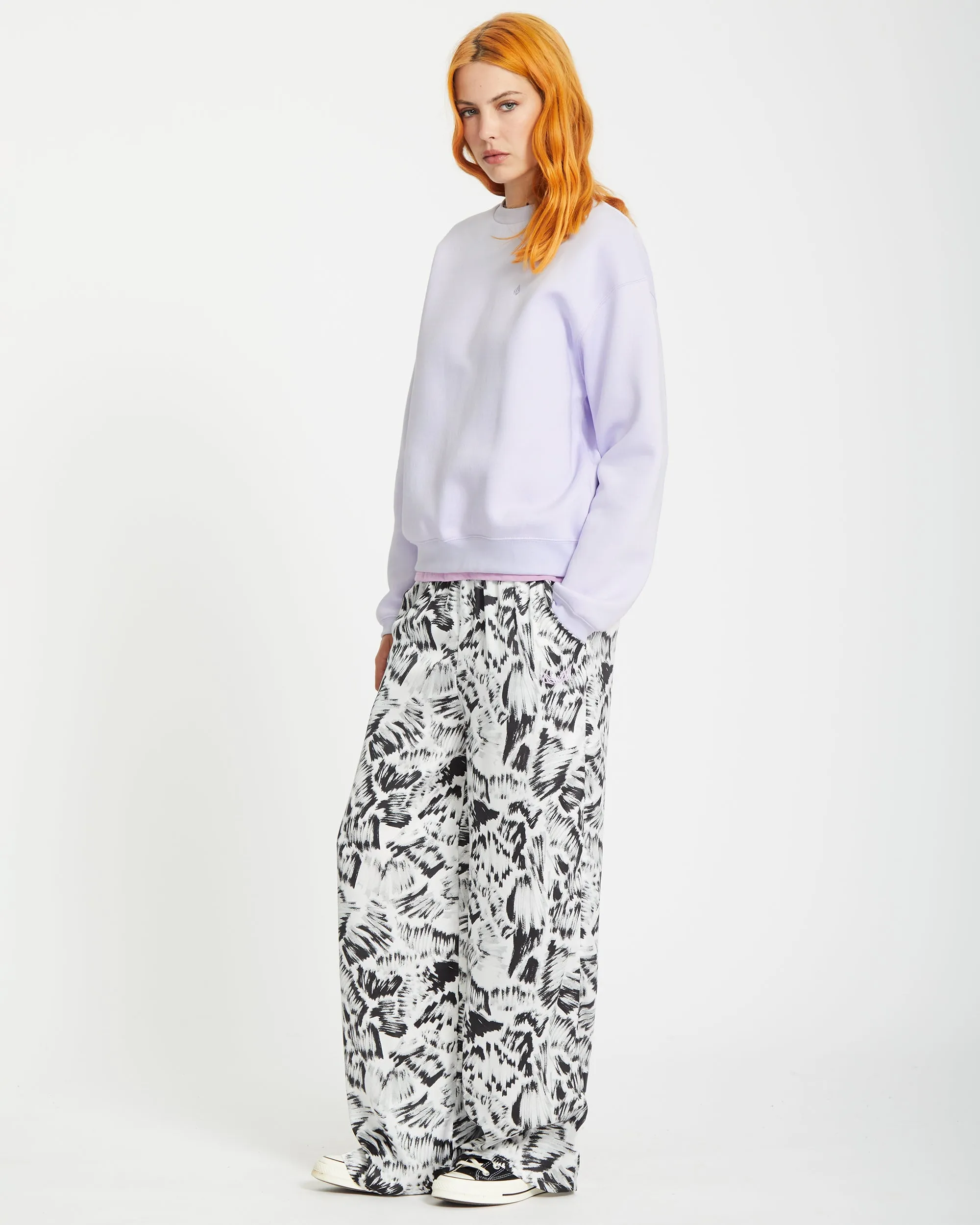 Stone Heart Up Sweatshirt - DUSTY LAVENDER