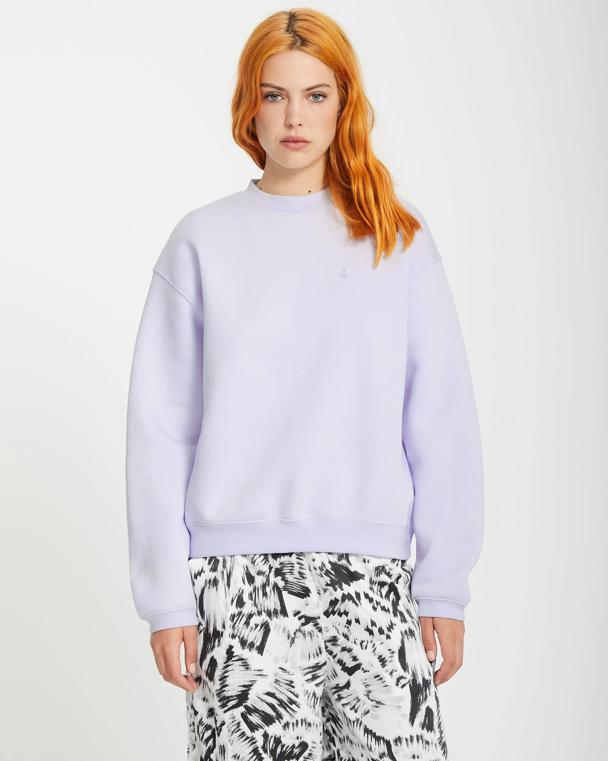 Stone Heart Up Sweatshirt - DUSTY LAVENDER