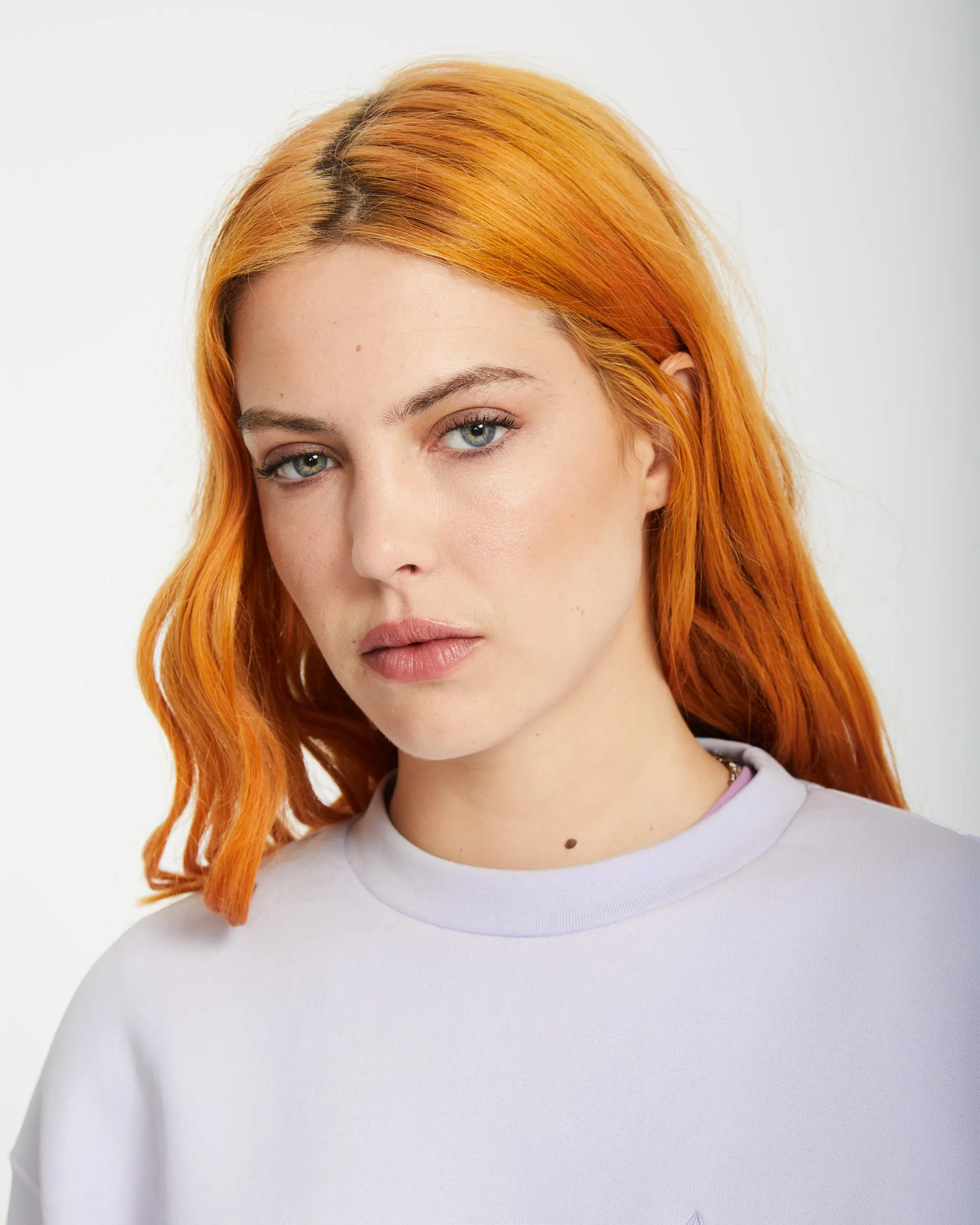 Stone Heart Up Sweatshirt - DUSTY LAVENDER