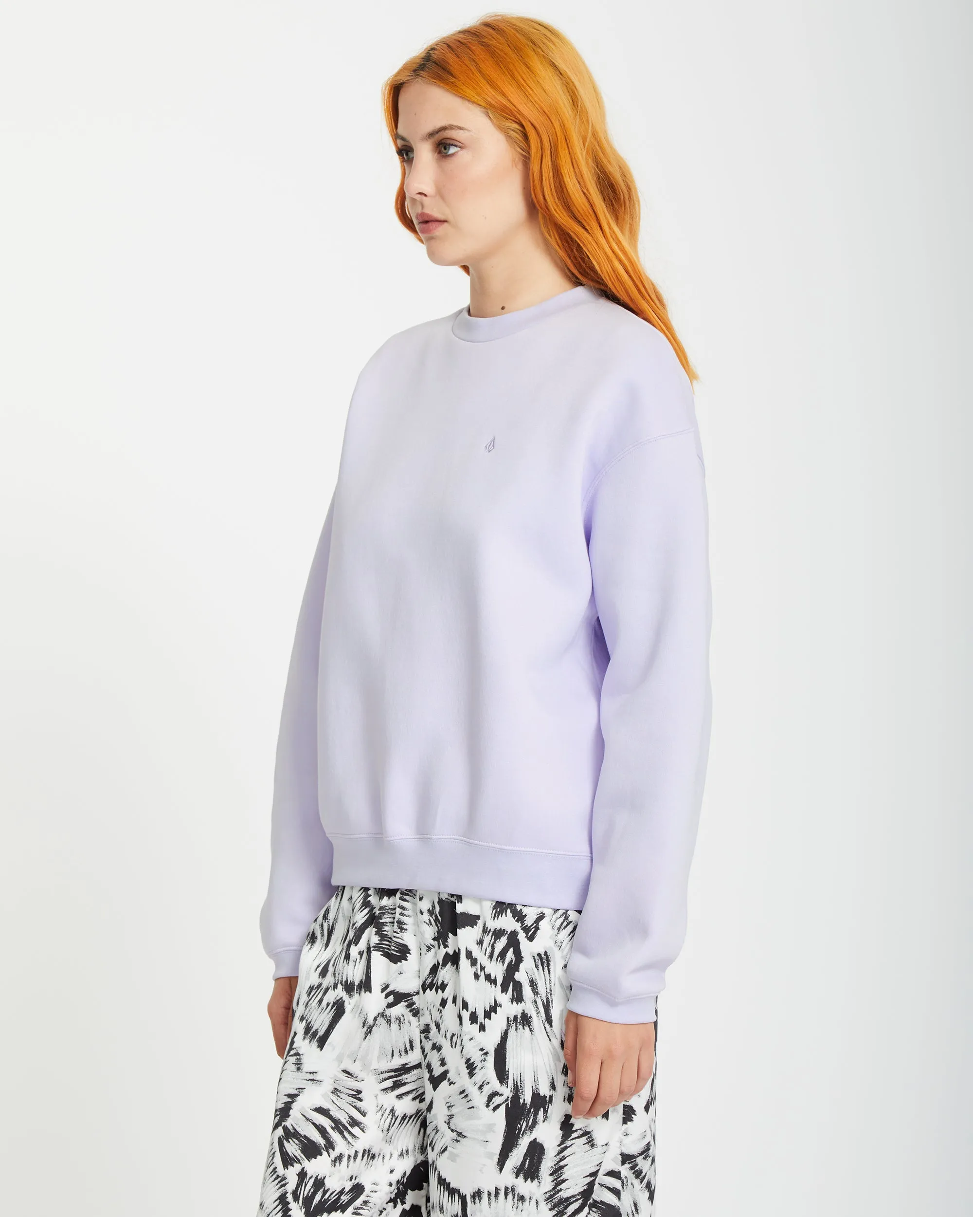 Stone Heart Up Sweatshirt - DUSTY LAVENDER