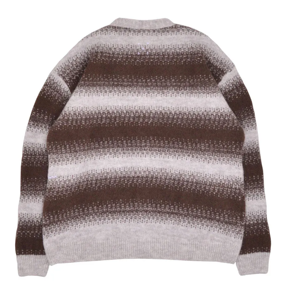 striped knitted cardigan delicioso cress green