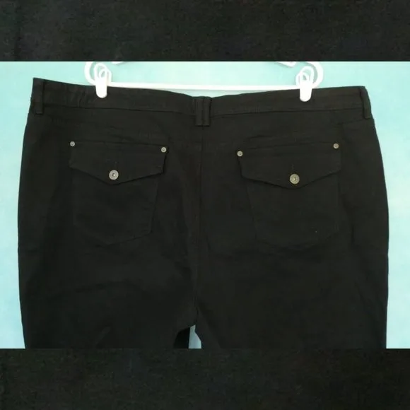 Style &amp; Co. Black Denim Skimmer Shorts 24W
