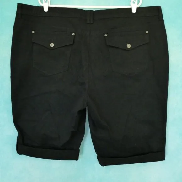 Style &amp; Co. Black Denim Skimmer Shorts 24W