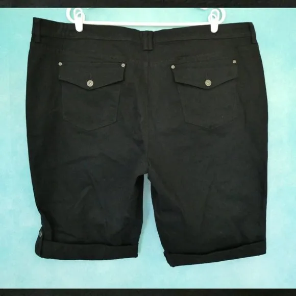 Style &amp; Co. Black Denim Skimmer Shorts 24W