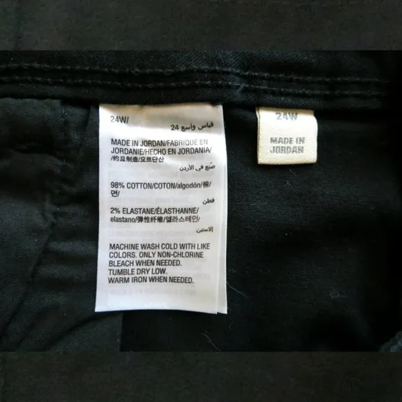 Style &amp; Co. Black Denim Skimmer Shorts 24W