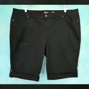 Style &amp; Co. Black Denim Skimmer Shorts 24W