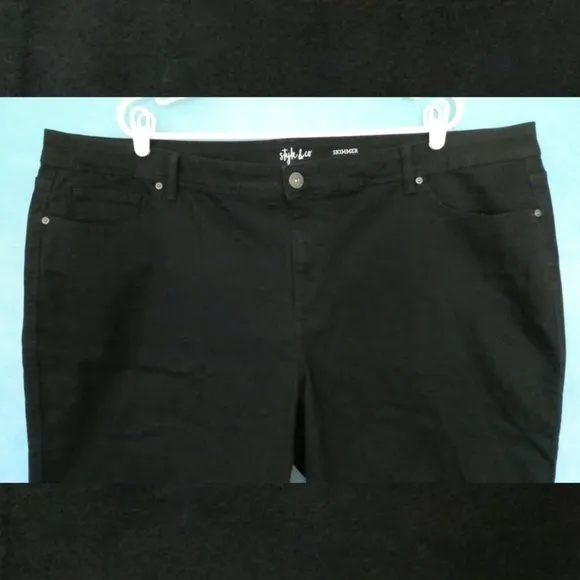 Style &amp; Co. Black Denim Skimmer Shorts 24W