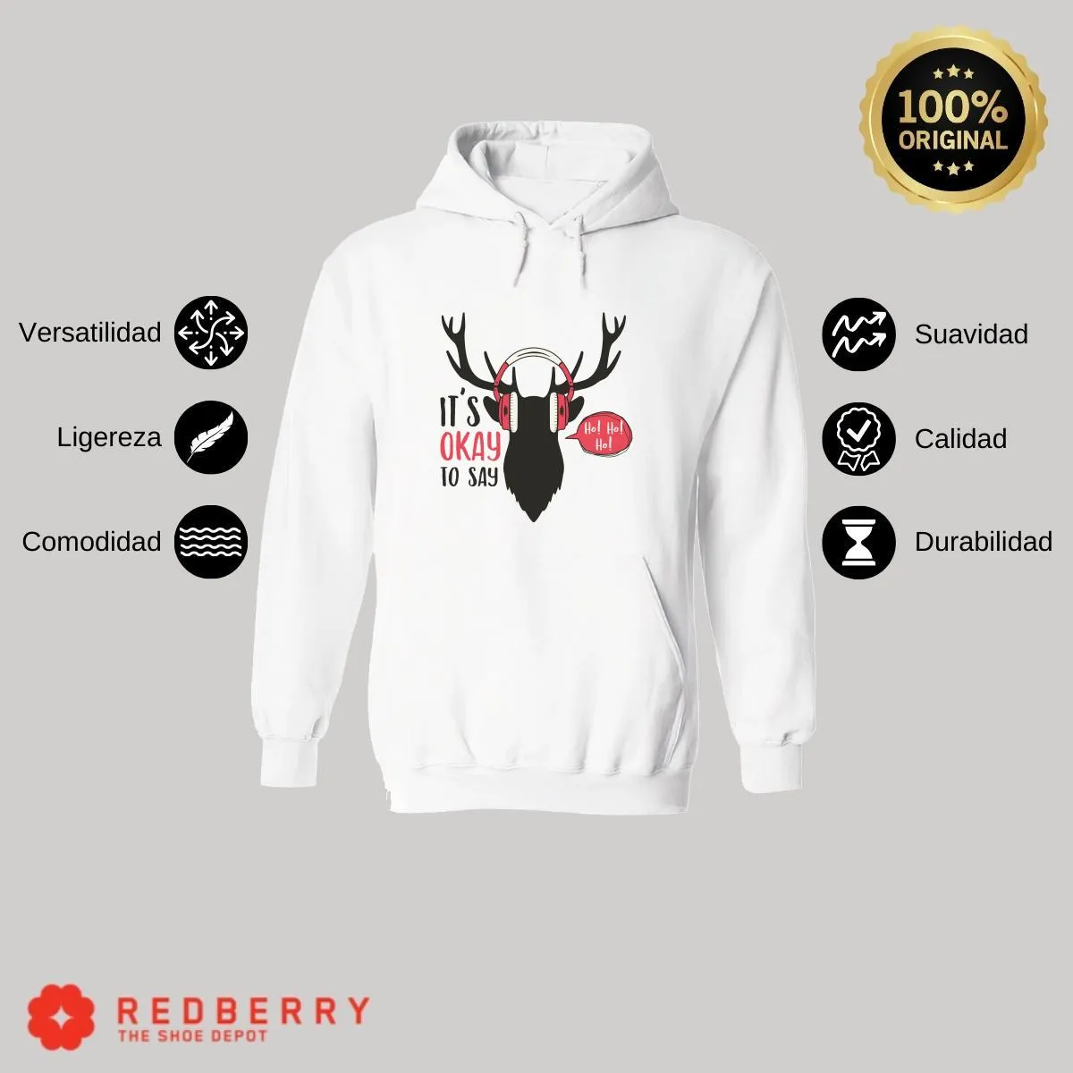 Sudadera Deportiva Hombre Navideña Hoodie 001