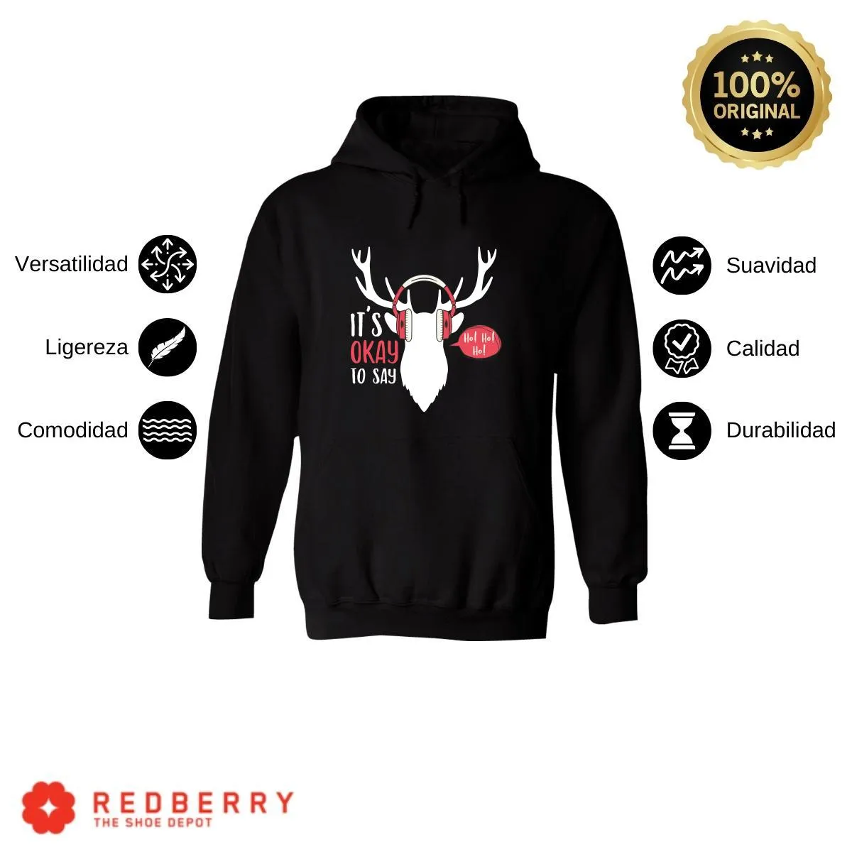Sudadera Deportiva Hombre Navideña Hoodie 001