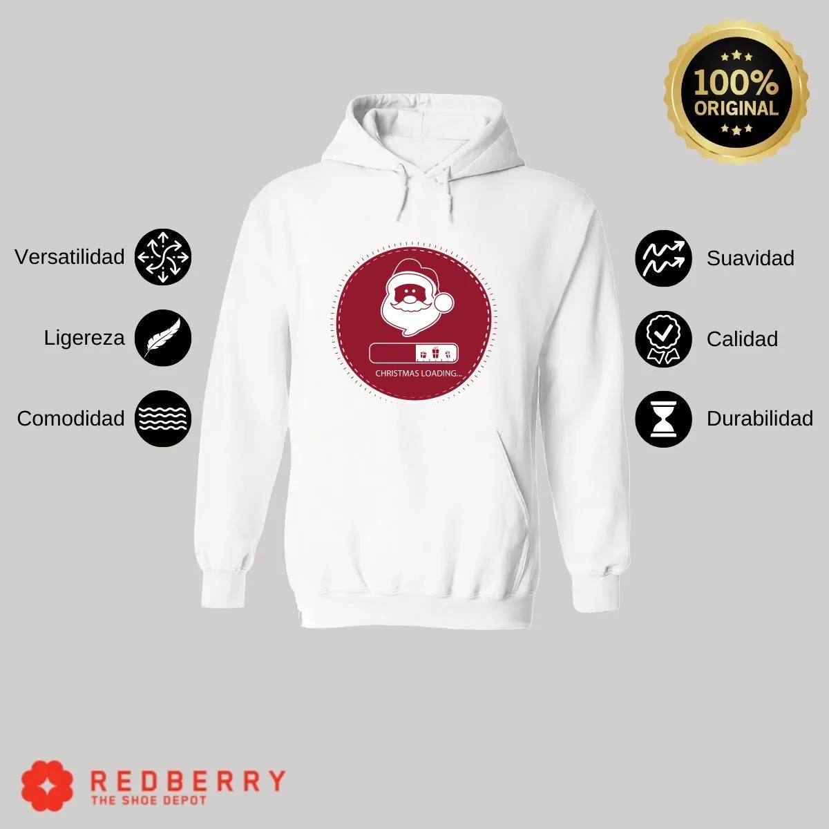 Sudadera Deportiva Hombre Navideña Hoodie 034