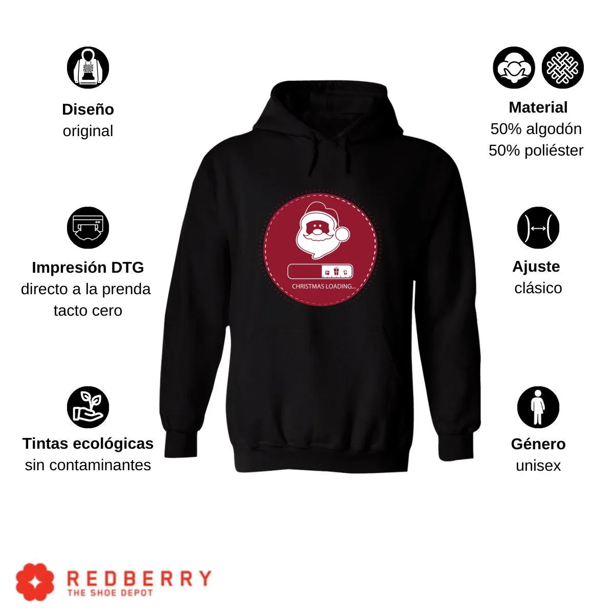 Sudadera Deportiva Hombre Navideña Hoodie 034