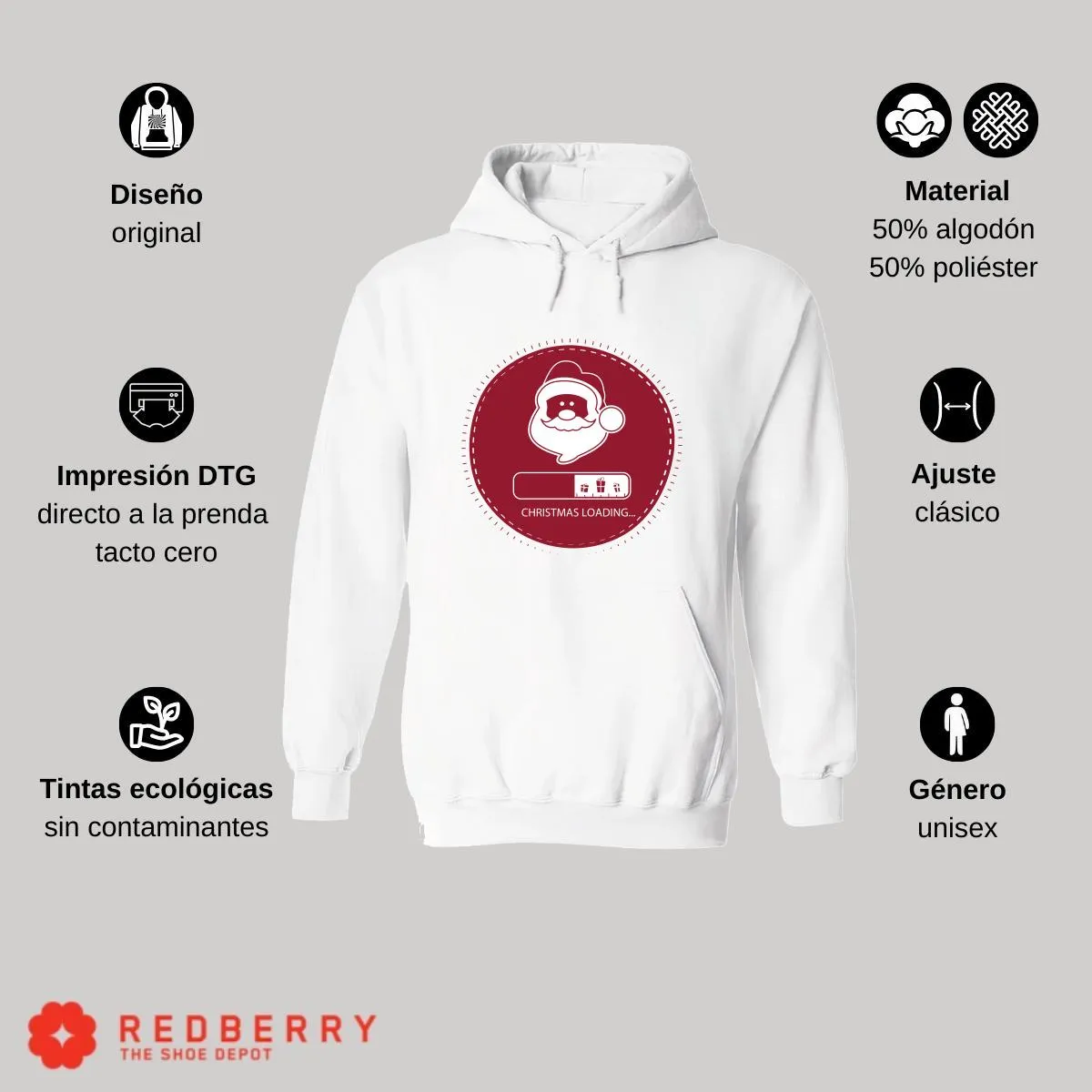 Sudadera Deportiva Hombre Navideña Hoodie 034