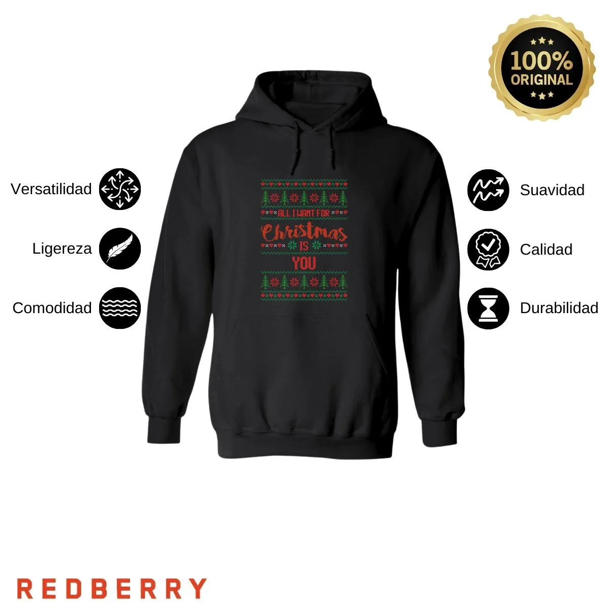 Sudadera Deportiva Mujer Navideña Hoodie 022