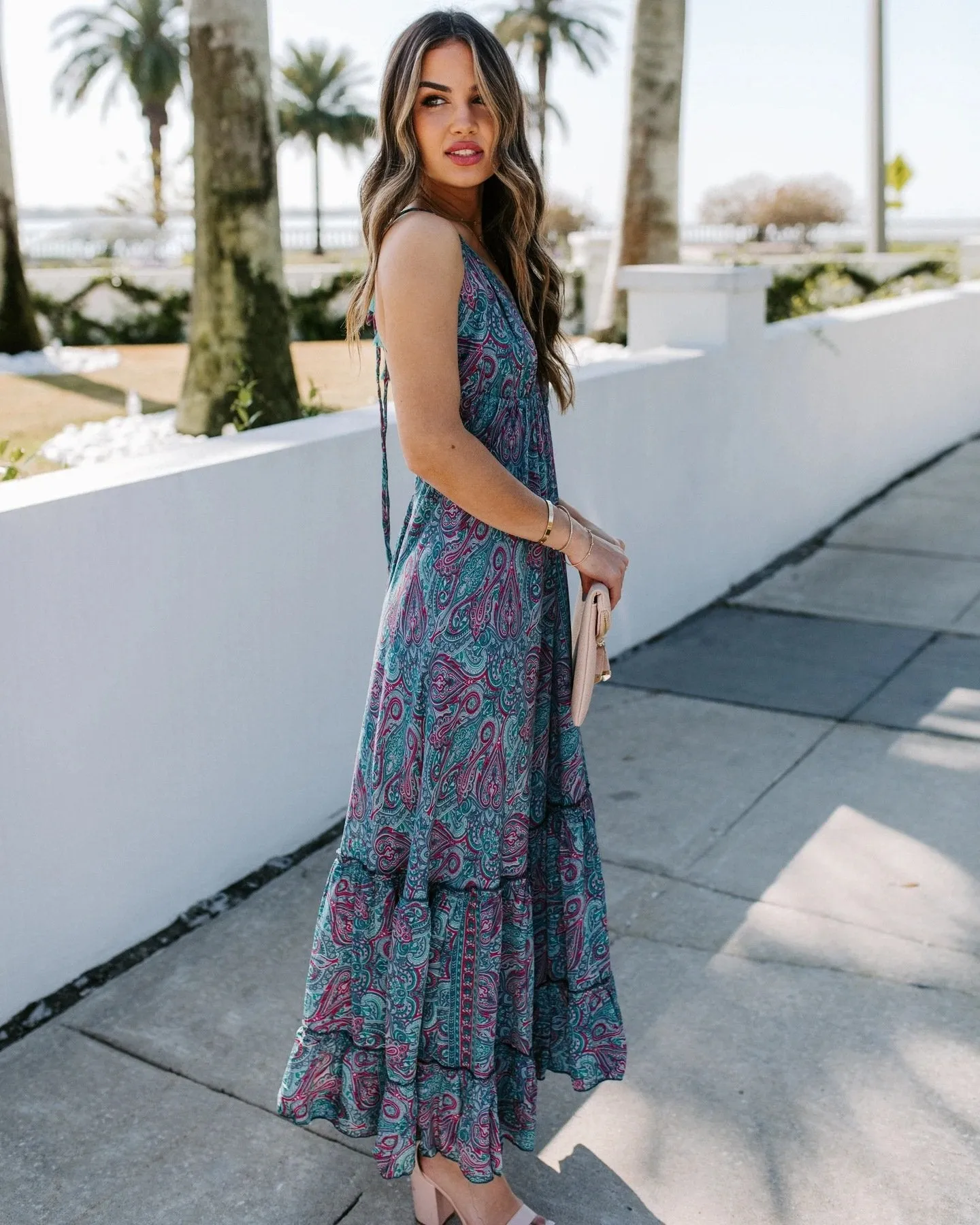 Summer V Neck Long Maxi Dresses