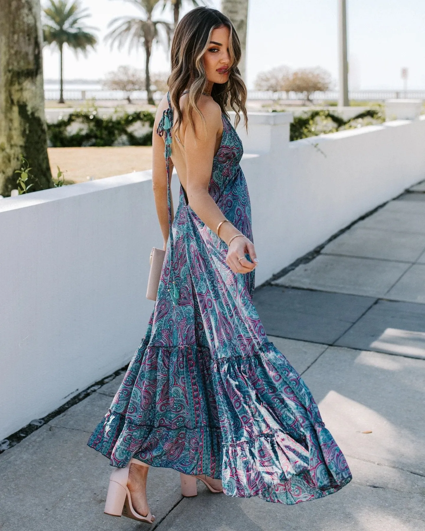 Summer V Neck Long Maxi Dresses