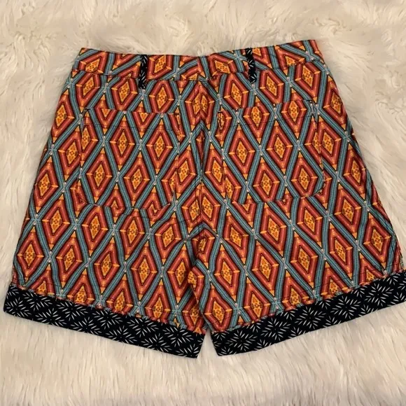 Sundance Kalini linen blend print shorts XS New, no tag