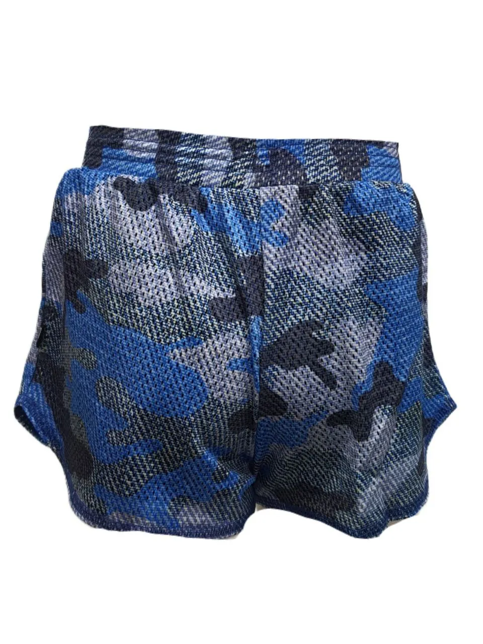 TEREZ Girl's Blue Denim Camo Shorts #333011057 8 Years NWT