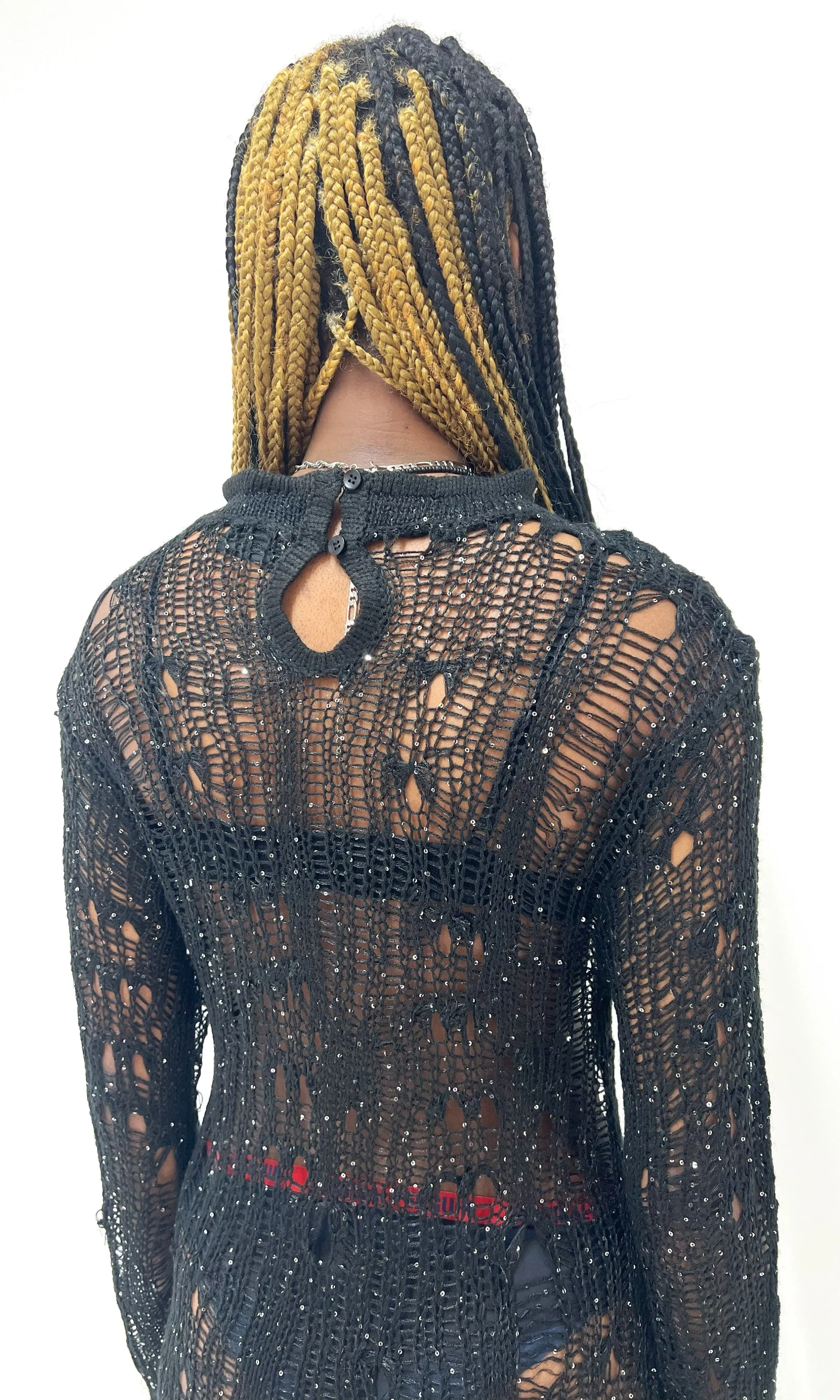 The Ragged Priest Siren Sequin Distressed Maxi Dress