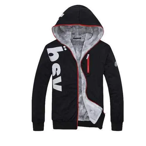Thicken Printed Zip Up Casual Hoodies