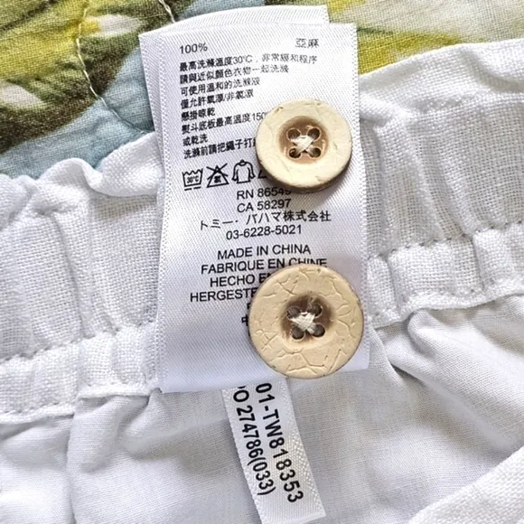 TOMMY BAHAMA TWO PALMS LINEN SHORTS SIZE LARGE