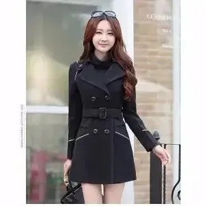 Trench Coats Women Slim Double Breasted Ladies Overcoat Long Female Windbreakers outerwear