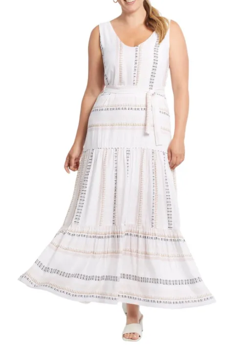 Tribal Maxi Tiered Dress