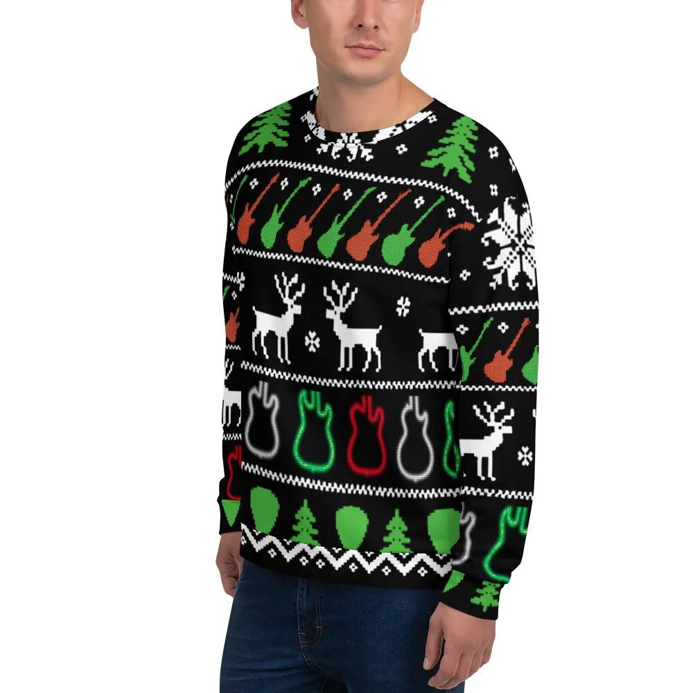 Ugly Christmas Guitar Sweatshirt