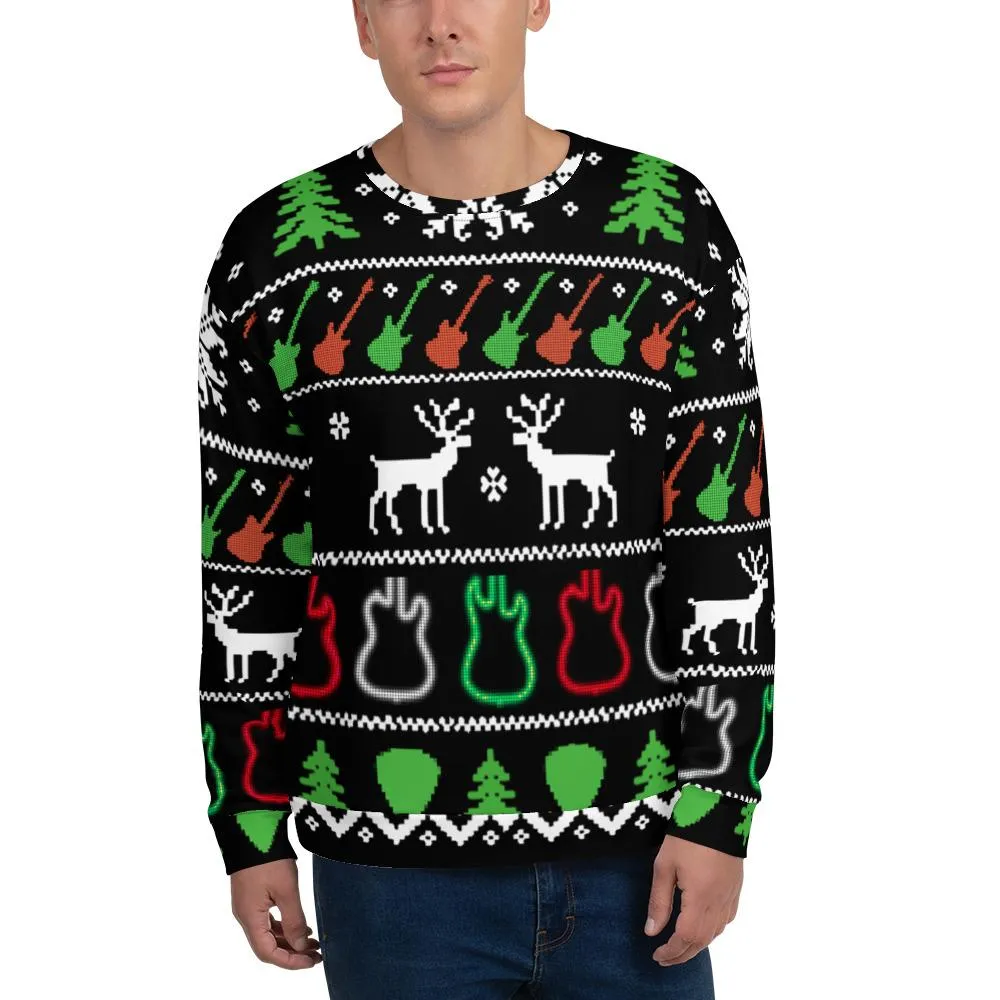 Ugly Christmas Guitar Sweatshirt