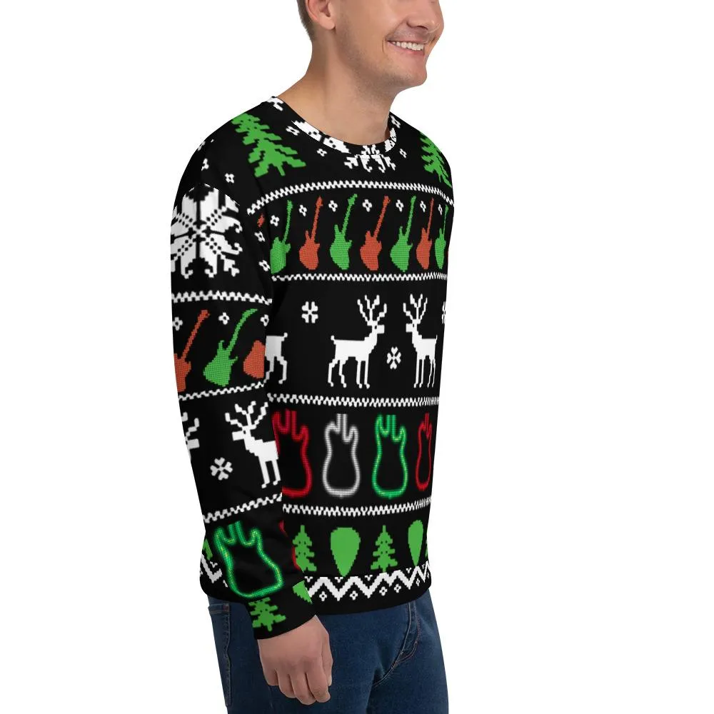 Ugly Christmas Guitar Sweatshirt