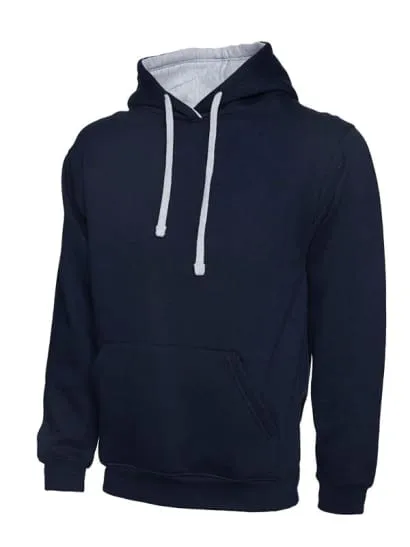 Uneek Contrast Hoody Hooded Sweatshirt -507