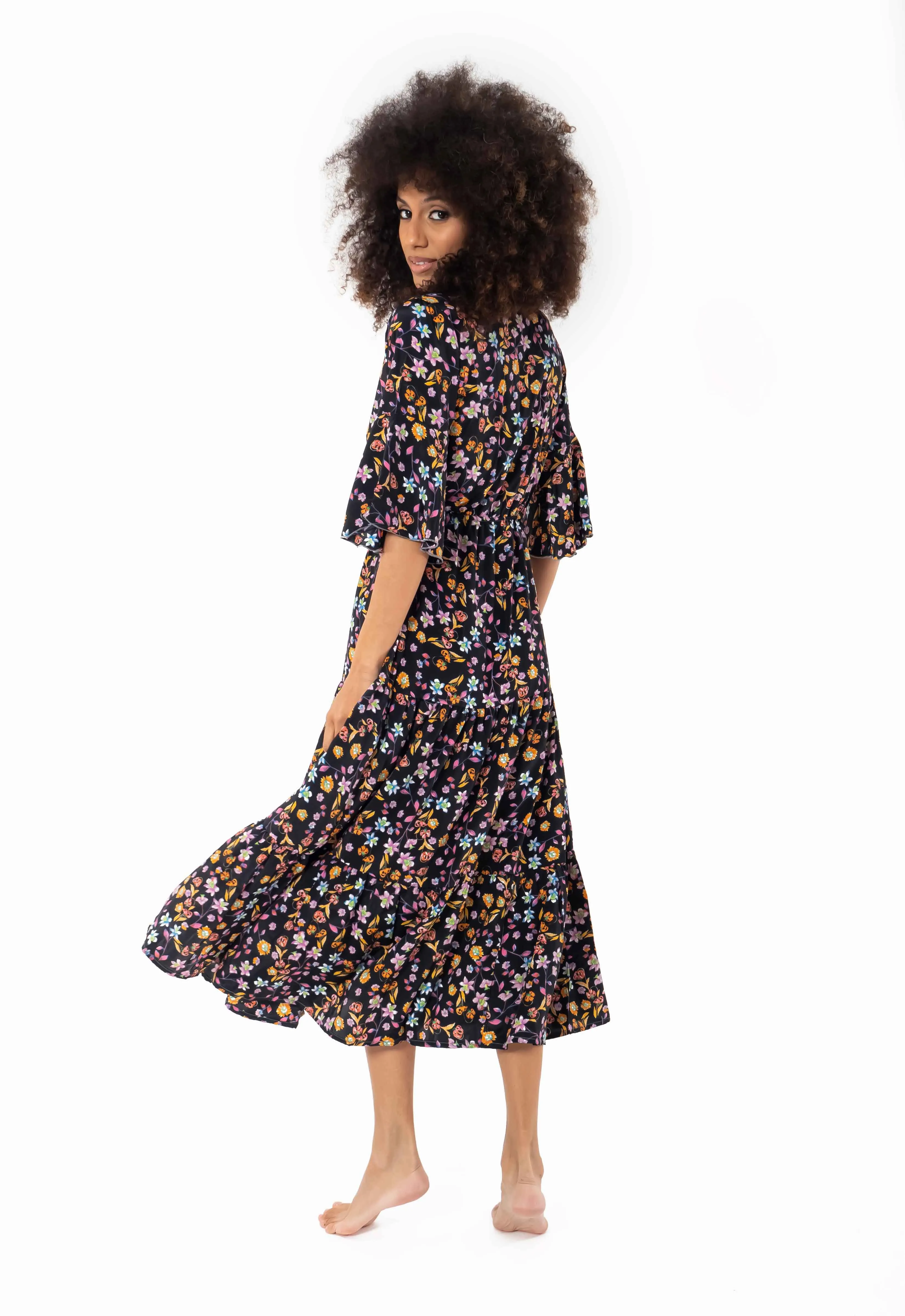 Vestito lungo a fiori Maya