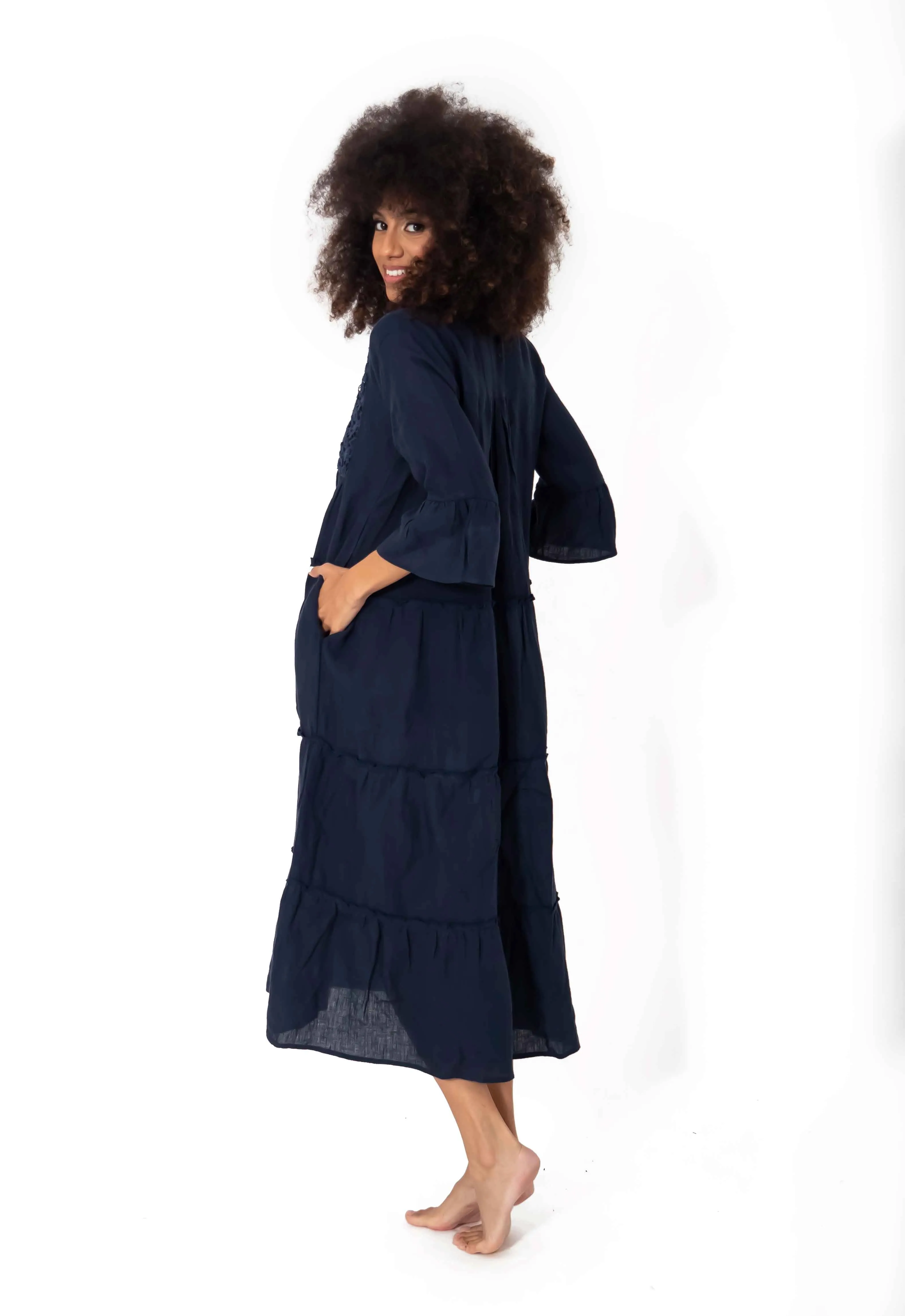 Vestito lungo blu Penny