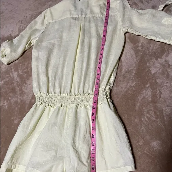 Victoria’s Secret linen romper size 10 yellow
