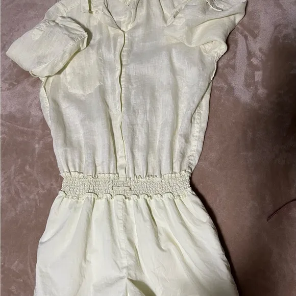 Victoria’s Secret linen romper size 10 yellow