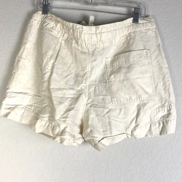 Vince Slouchy Linen Utility Drawstring Shorts M