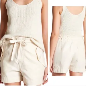 Vince Slouchy Linen Utility Drawstring Shorts M