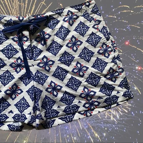 Vineyard Vines Linen Blend Button-up Tie Shorts Sz 2