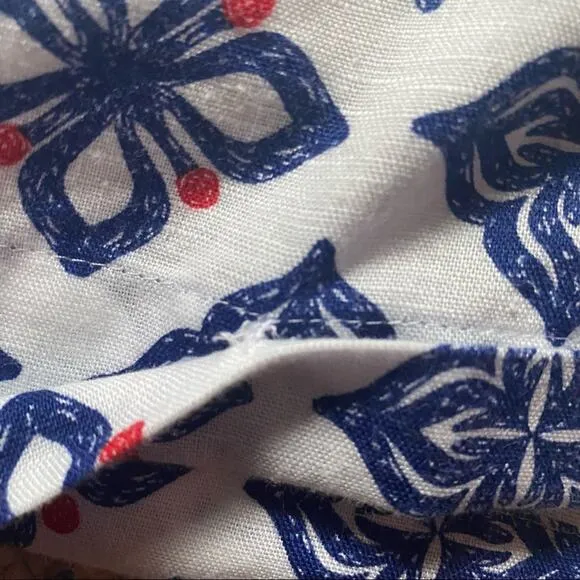 Vineyard Vines Linen Blend Button-up Tie Shorts Sz 2