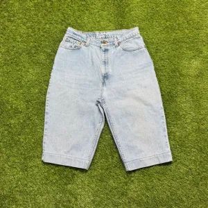 Vintage 90s Levi’s 512 Slim Fit Tapered Leg Denim Jean Shorts CUSTOM MADE
